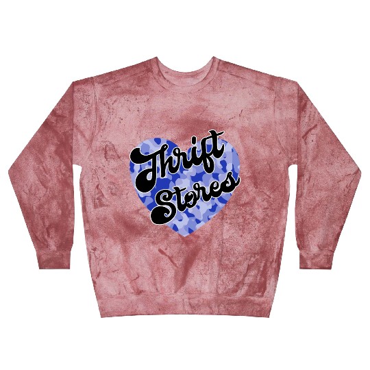 Thrift Stores blue camo heart Blast Sweatshirts