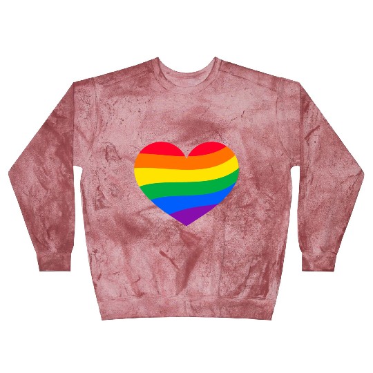 lgbt Gay Pride Rainbow Heart Blast Sweatshirts