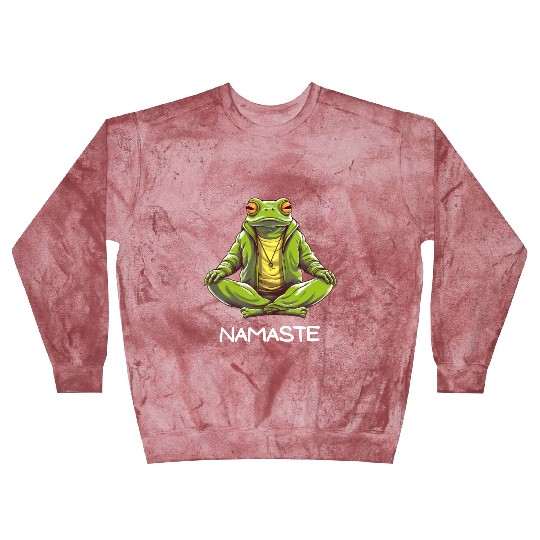 Yoga Meditation Namaste Frog Blast Sweatshirts
