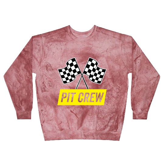 Yellow Italic Pit Crew For Racing Party Costume Blast Sweatshirts
