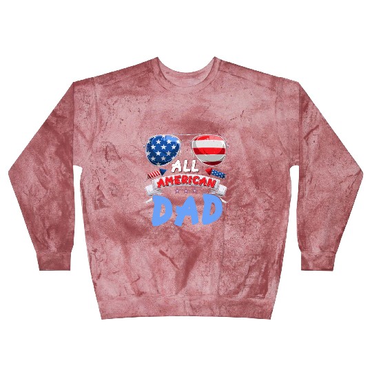 All American Dad US Patriots Fathers America Party Blast Sweatshirts