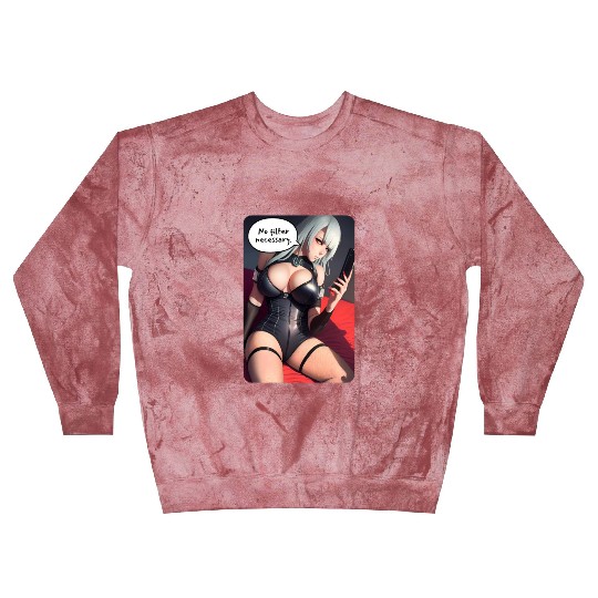 Cyberpunk Waifu Influencer Design 3 Blast Sweatshirts
