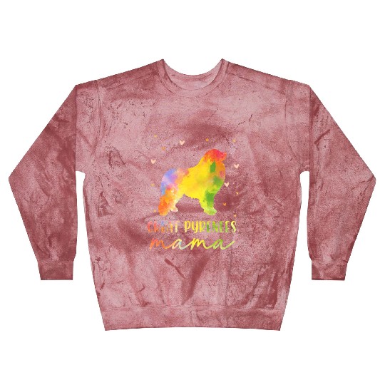 Great Pyrenees Mom Colorful Great Pyrenees Gifts Blast Sweatshirts