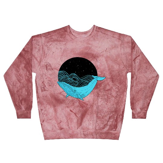 Humpback Whale Midnight Space Whale Blast Sweatshirts