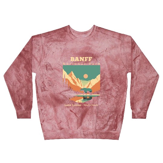 Vintage Retro Canadian Banff National Park Blast Sweatshirts