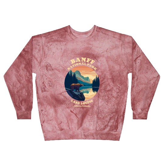 Vintage Retro Canadian Banff National Park Blast Sweatshirts