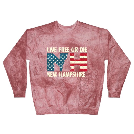 New Hampshire Patriotic Live Free Or Die Product Blast Sweatshirts