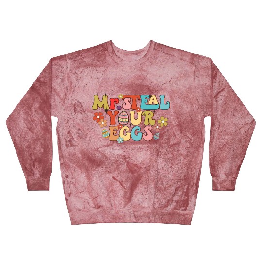 Mr Steal Your Eggs Groovy Easter Day Easter Egg Blast Sweatshirts