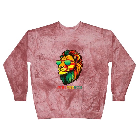 Lion Juneteenth African American Black History Blast Sweatshirts