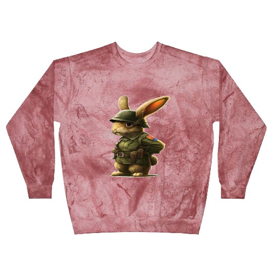 Courageous Bunny Soldier Blast Sweatshirts