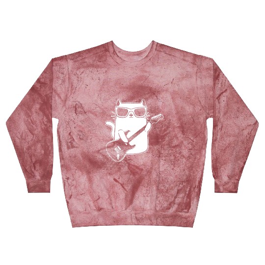 Cat Playing Guitar Guitar Player Blast Sweatshirts
