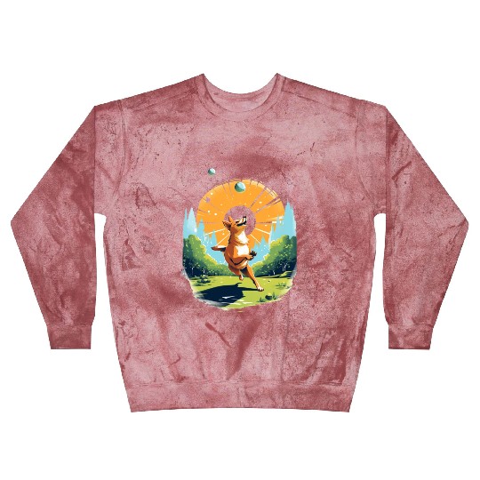 Joyful Dog in Summer Park Blast Sweatshirts