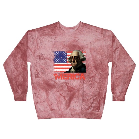 Merica George Washington Independence Day USA Blast Sweatshirts