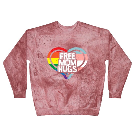 Free Mom Hugs Rainbow Pride Blast Sweatshirts
