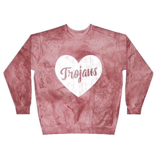 Trojans School Sports Fan Team Spirit Mascot He Blast Sweatshirts