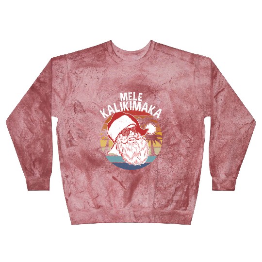 Mele Kalikimaka Hipster Santa Palm Trees Blast Sweatshirts