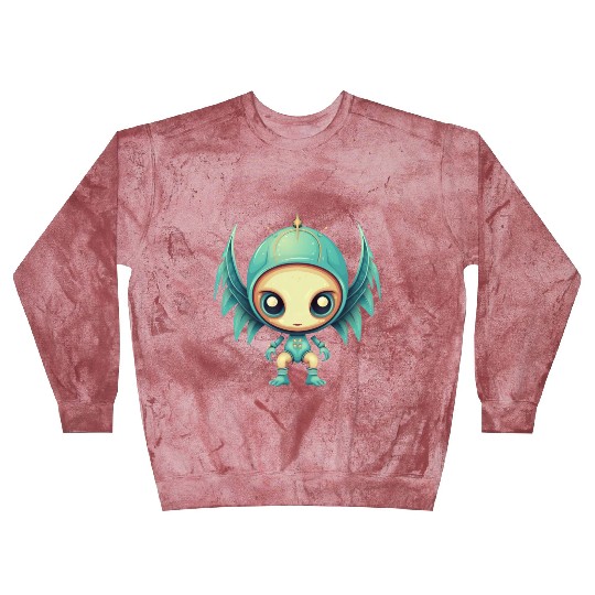 Alien Angel Wings Cyborg - Futuristic Design Blast Sweatshirts