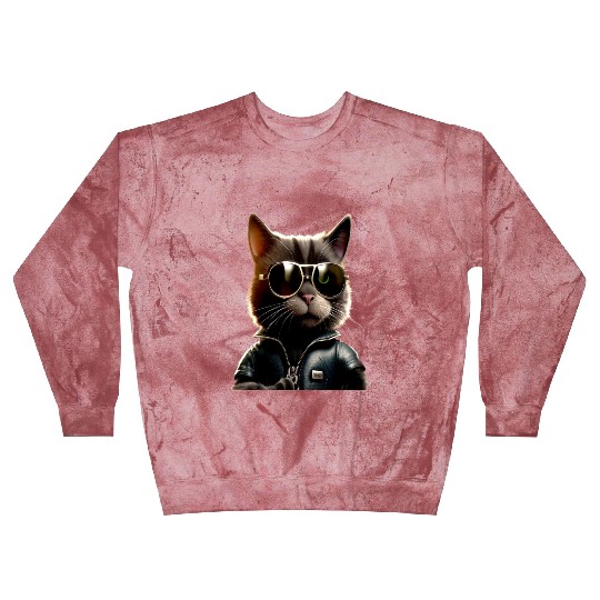 Cat With Sunglasses Cute Cat Mom Meow Paws Kitty Blast Sweatshirts