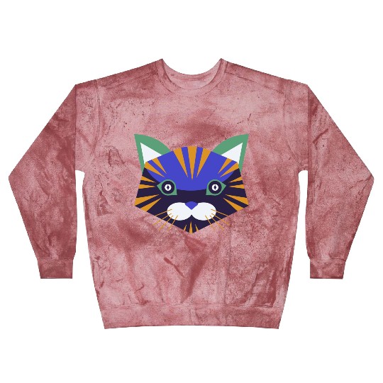 Colorful Cat Face Blast Sweatshirts