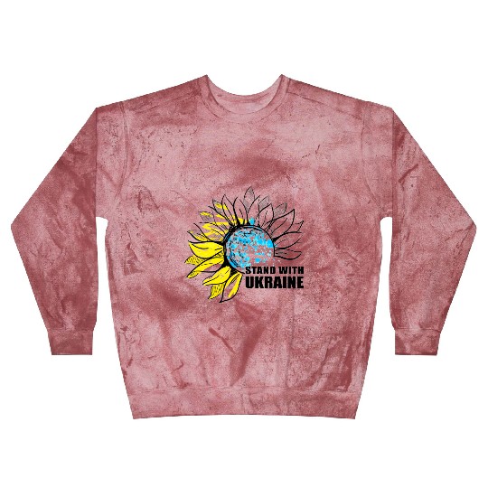 Sunflower Ukrainian Flag I Stand With Ukraine Ukra Blast Sweatshirts