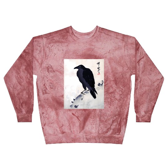 Japanese Japanese Woodblock Print Crow Kyosai Blast Sweatshirts
