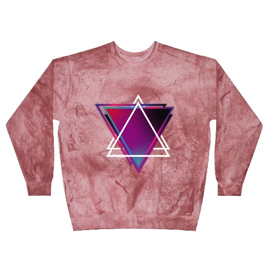 "Triangle Bliss: Geometric Marvel Blast Sweatshirts"