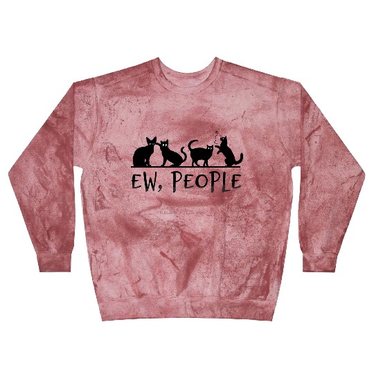 Ew People Meowy Black Cat Lovers Gift Blast Sweatshirts