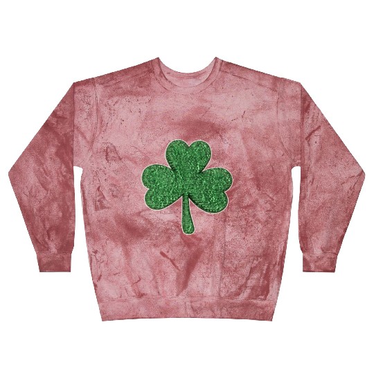 St Patrick'S Day Green Glitter-Clover Shamrock Blast Sweatshirts