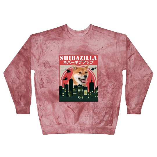 Dog Shiba Inu Shibazilla Movie Blast Sweatshirts