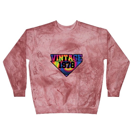 Vintage 1978 Tie Dye Splash Color Triangle Blast Sweatshirts