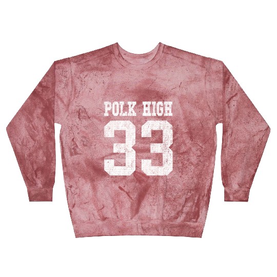 Polk High School Football Jersey 33 Aged Look Blast Sweatshirts