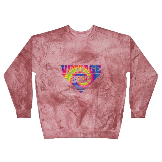 Vintage 2003 Tie Dye Splash Color Triangle Blast Sweatshirts