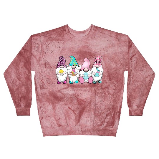 4 Easter Gnomes Pastel Spring Bunny Ears Gingham R Blast Sweatshirts