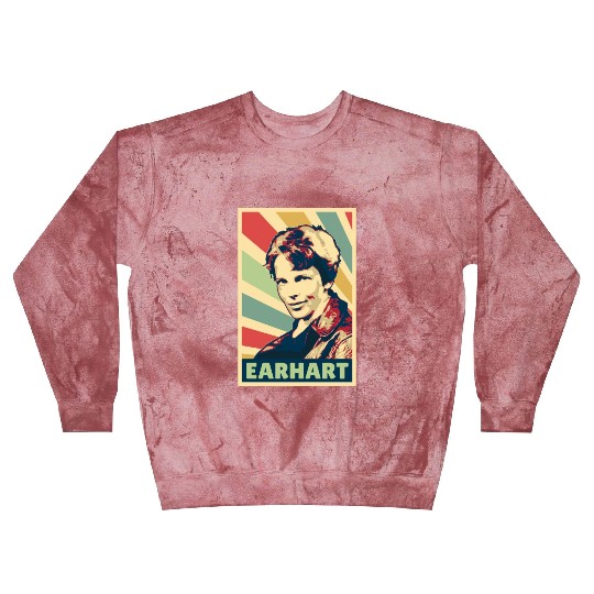 Amelia Earhart Vintage Colors Blast Sweatshirts