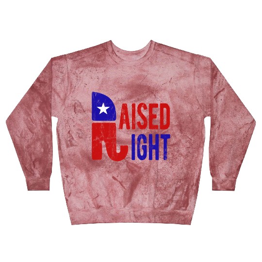 Raised Right Proud Republican Elephant Logo Usa Blast Sweatshirts