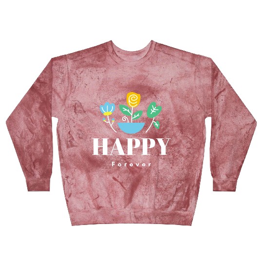 Happy forever floral flowers minimalist cool Blast Sweatshirts