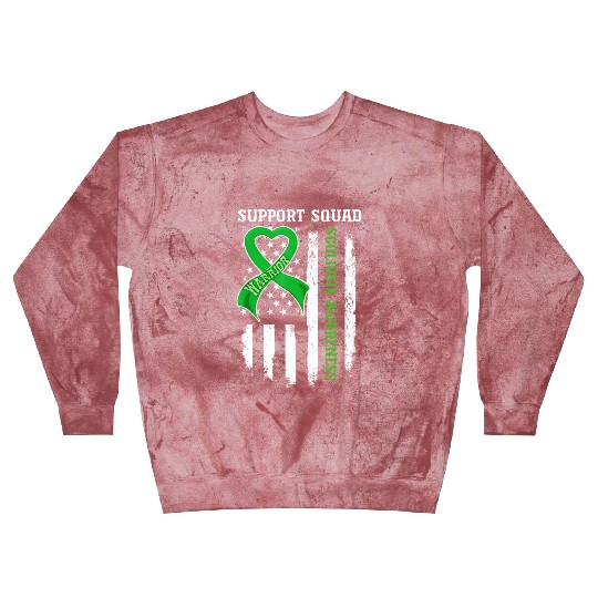Usa Flag Support Squad Scoliosis Awareness Blast Sweatshirts