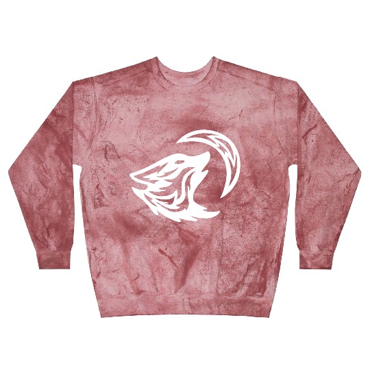 Tribal White Howling Wolf Tattoo 70s Blast Sweatshirts