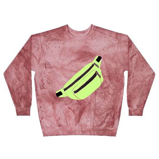 Lime Green Fanny Pack Illustration Blast Sweatshirts