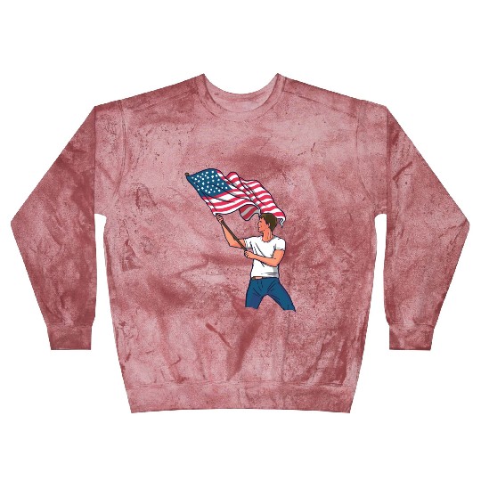Waving Usa Flag Blast Sweatshirts