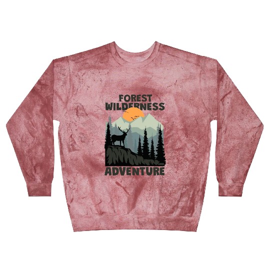 forest wilderness adventure deer mountain Blast Sweatshirts