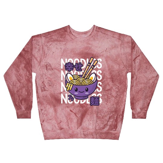 Kawaii Ramen Noodle Bowl Noodles Purple Blast Sweatshirts
