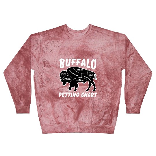 Buffalo Wildlife Petting Chart For Bison Blast Sweatshirts