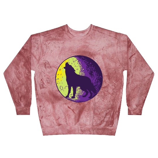 Howling wolf in the moon cool Blast Sweatshirts
