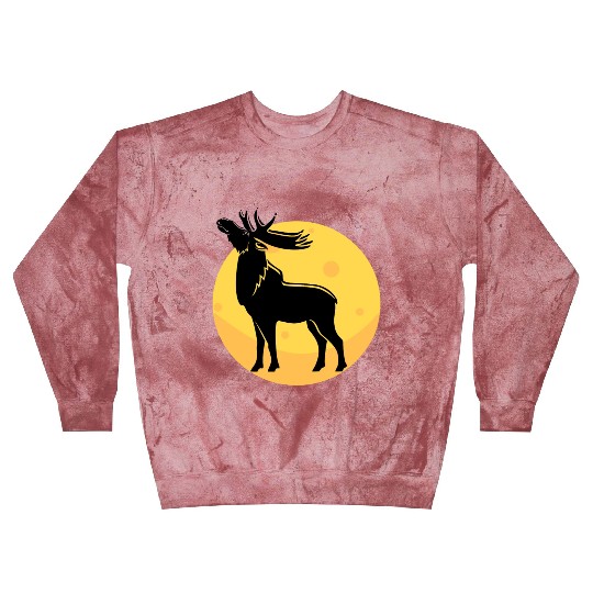 moose elk deer in the moon light Blast Sweatshirts