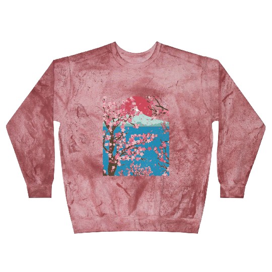 Japan cherry blossom gift sunset sakura Blast Sweatshirts