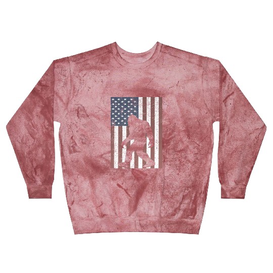 Bigfoot Sasquatch American Flag USA Blast Sweatshirts
