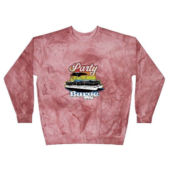 Pontoon Boat Retro Party Barge Lake Life Blast Sweatshirts