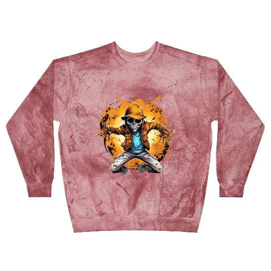 Halloween Skeleton Dabbing Hip Hop Blast Sweatshirts