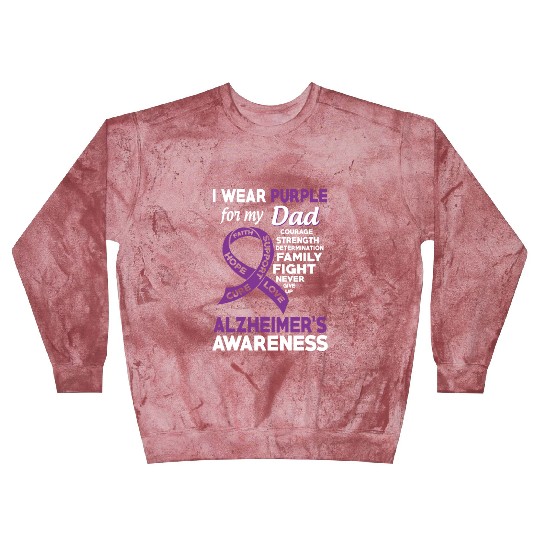 I Wear Purple For My Dad Alzheimer s Awareness Blast Sweatshirts